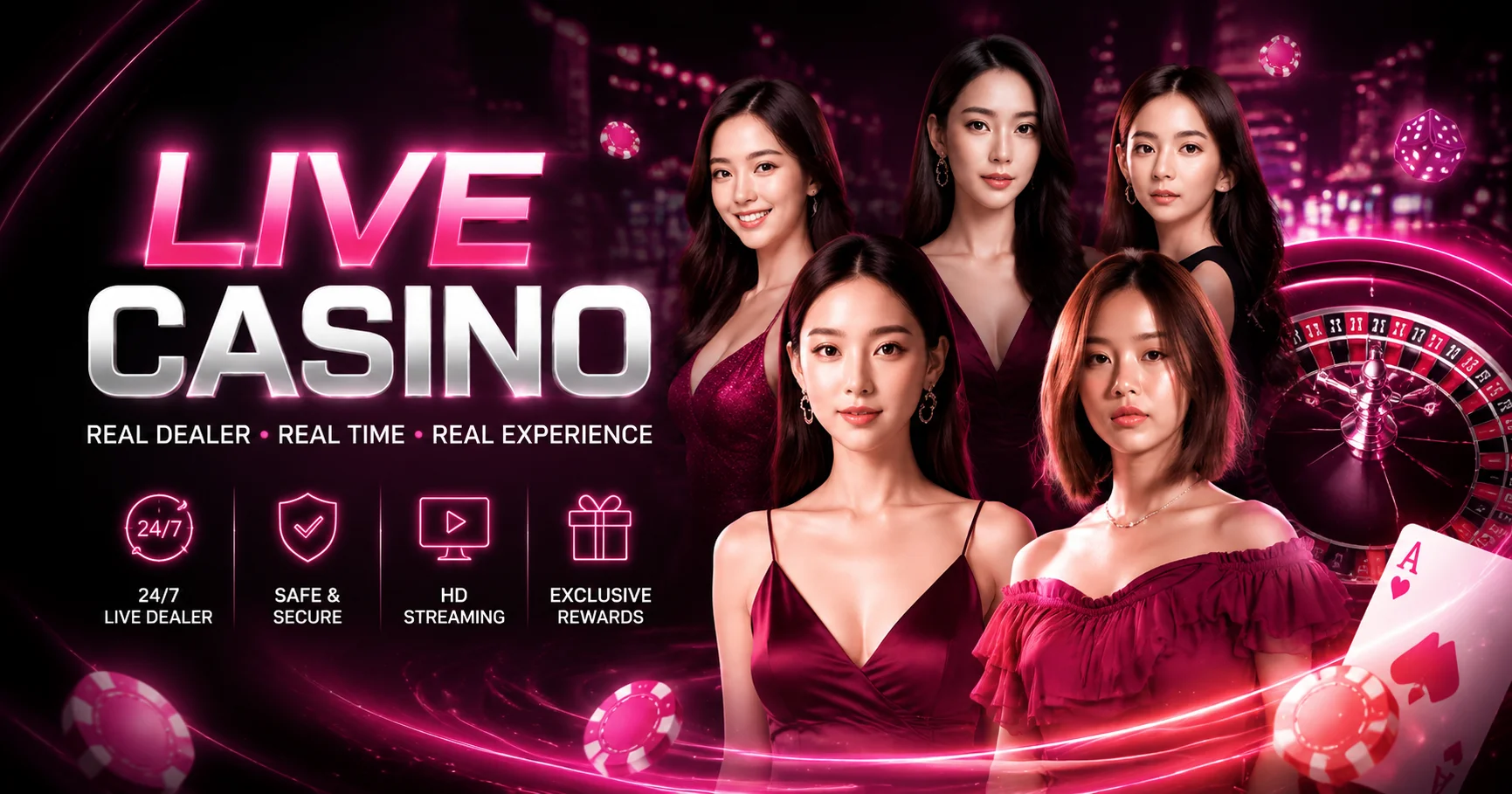 บาคาร่าสด SEXYGAMING ดีลเลอร์แจกไพ่ถ่ายทอดสด